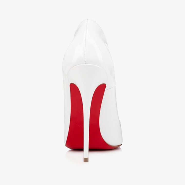 White Patent Leather Pumps with Pointed Toe - ARNO CONTI