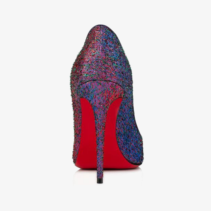 Iridescent Purple Crepe Satin Pump - ARNO CONTI