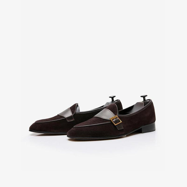 Men's Cowhide Slip-On Loafer Prom Wedding Shoes - Arno Conti Shoe