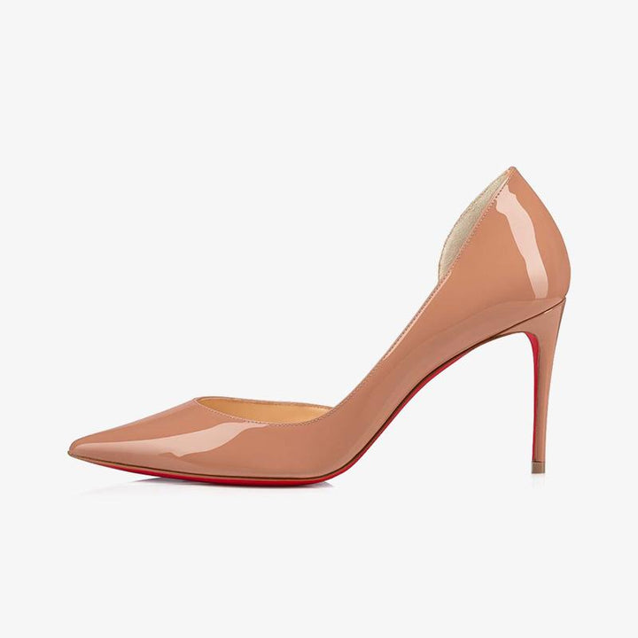 Unique Beige Patent Leather Pumps 80mm - ARNO CONTI