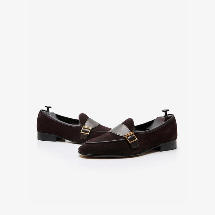 Men's Cowhide Slip-On Loafer Prom Wedding Shoes - Arno Conti Shoe