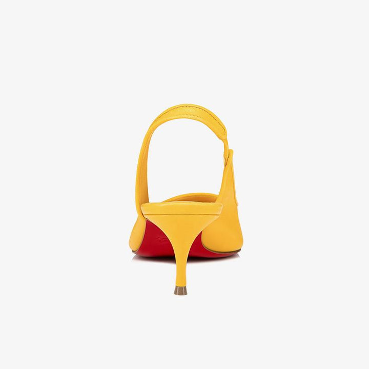 Elegant Yellow Leather Slingback Pumps - ARNO CONTI