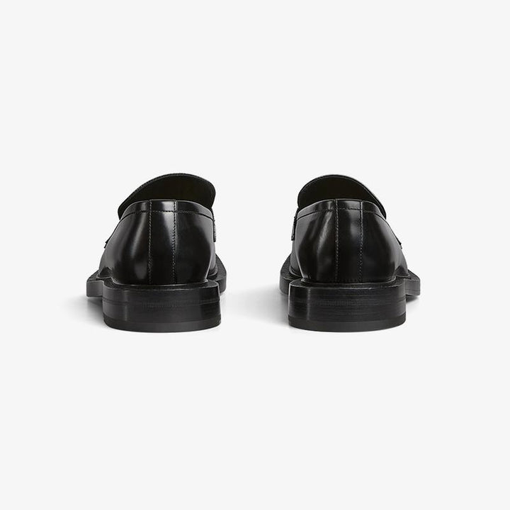 Men's Black Leather Loafers - Arno Conti Shoe