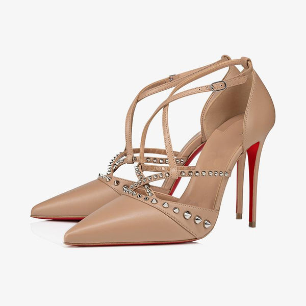 Eye-catching Leather Pumps with Spikes - ARNO CONTI
